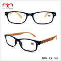 Ladies Plastic Reading Glasses with Wooden-Like Temple (WRP503131)